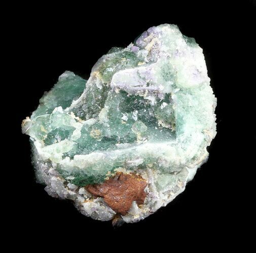Green Fluorite & Druzy Quartz - Colorado #33376